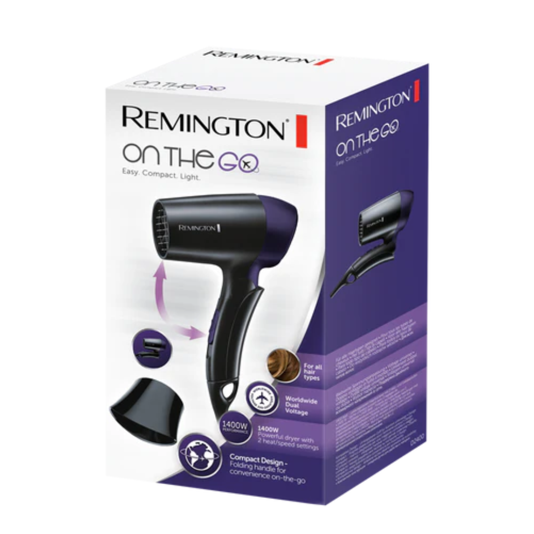 REMINGTON D2400 ON THE GO TRAVEL HAIR DRYER